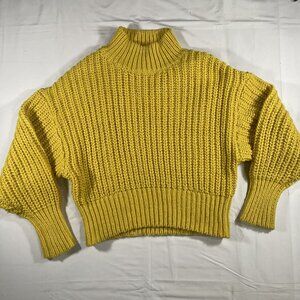 H&M Sweater Knit Yellow Womens Size Medium